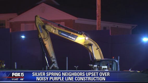Noise from Purple Line construction keeping neighbors up in Montgomery County