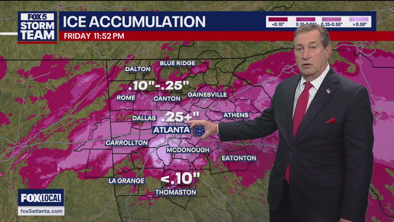 Icy Saturday morning start for Georgia