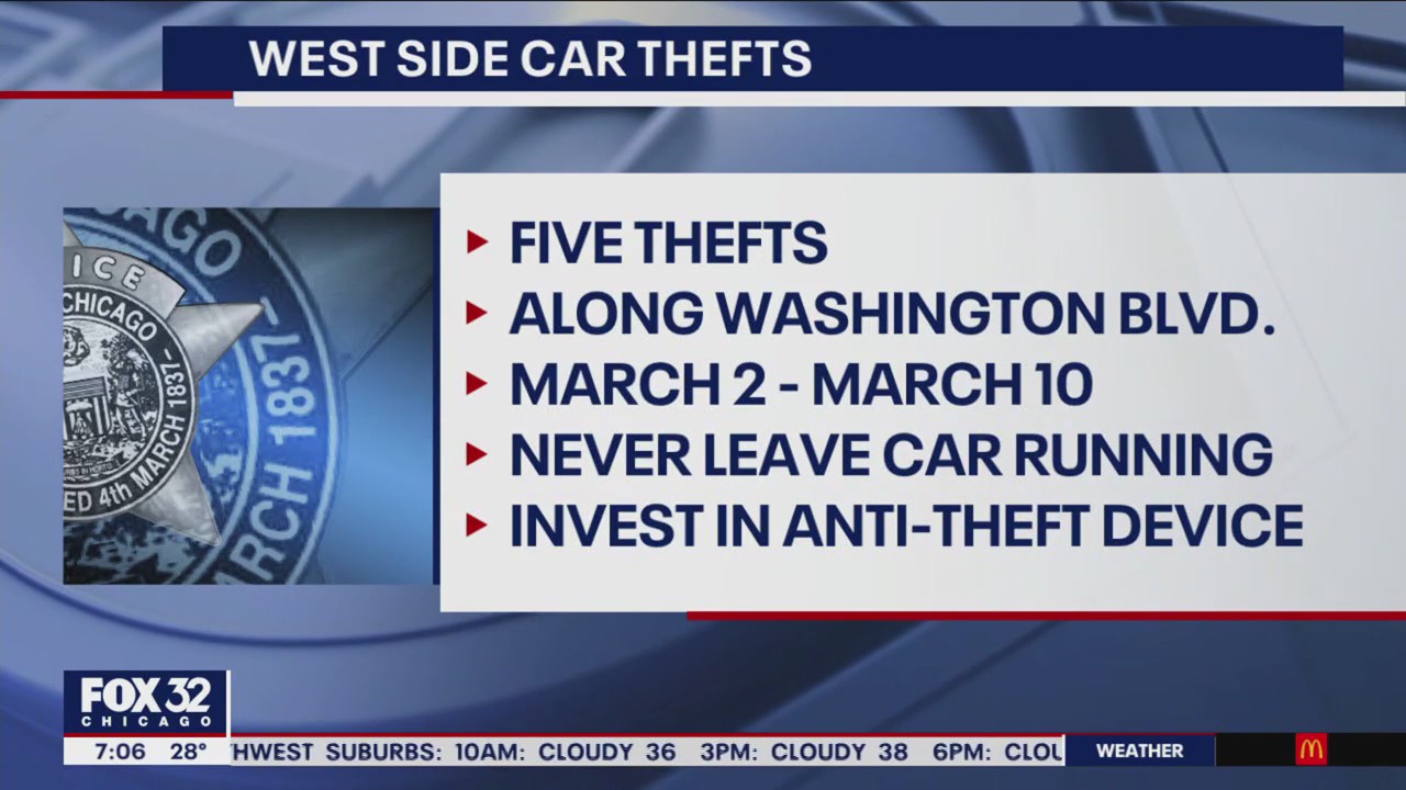 West Side residents warned of recent car thefts