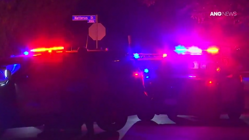 Assault suspect barricades himself in Tarzana home