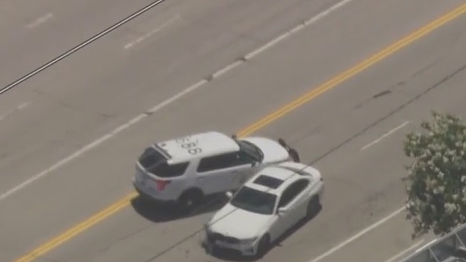 Driver clips CHP cruiser, steals 3rd car