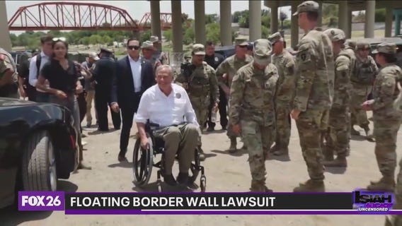 DOJ sues Texas over floating border wall