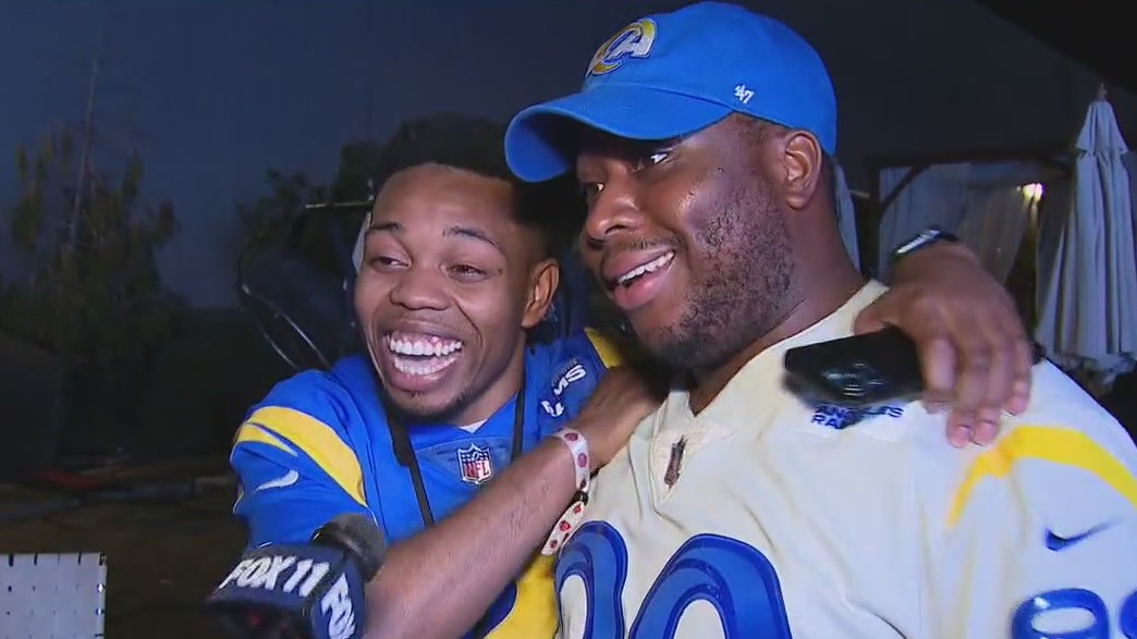 Rams fans celebrate Super Bowl LVI victory at SoFi Stadium