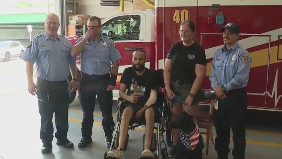 Motorcycle crash survivor reunites with rescuers