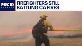Nine wildfires continue burning in California
