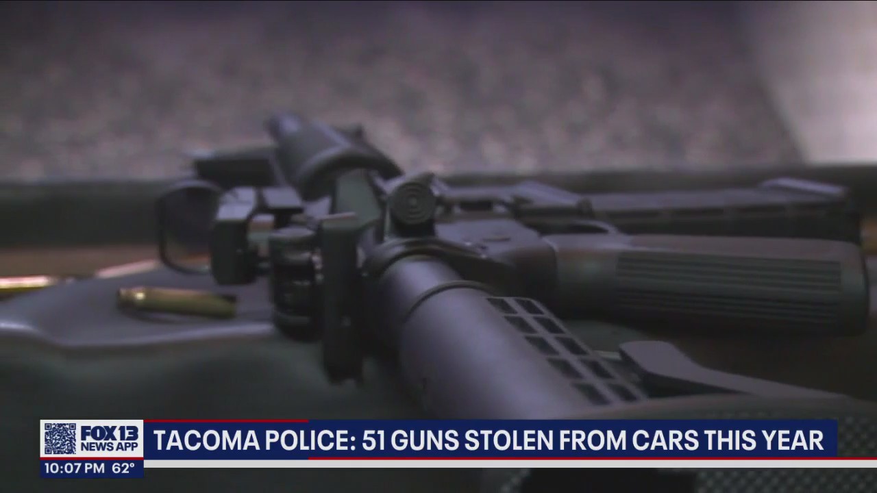 Tacoma Police say 51 guns were stolen from cars so far this year