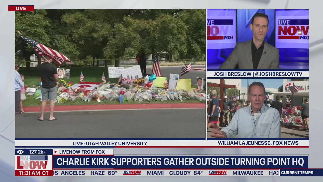 Memorials continue to grow for Charlie Kirk