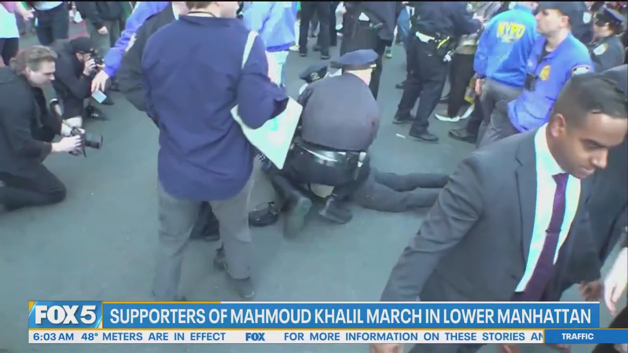 Protests erupt as deportation hearing set for Mahmoud Khalil