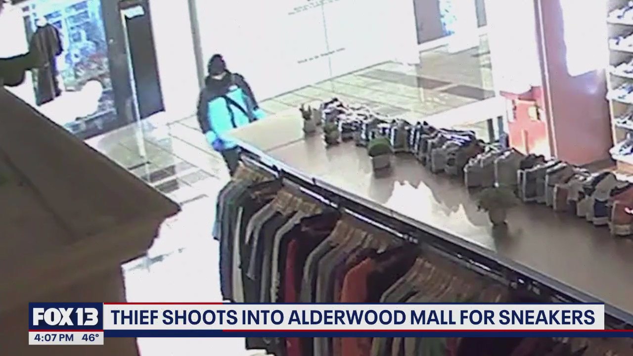 Thief shoots into Alderwood Mall for sneakers