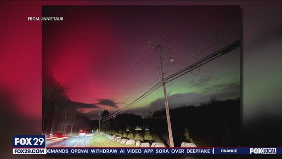 Northern Lights visible in Philly area Wednesday night