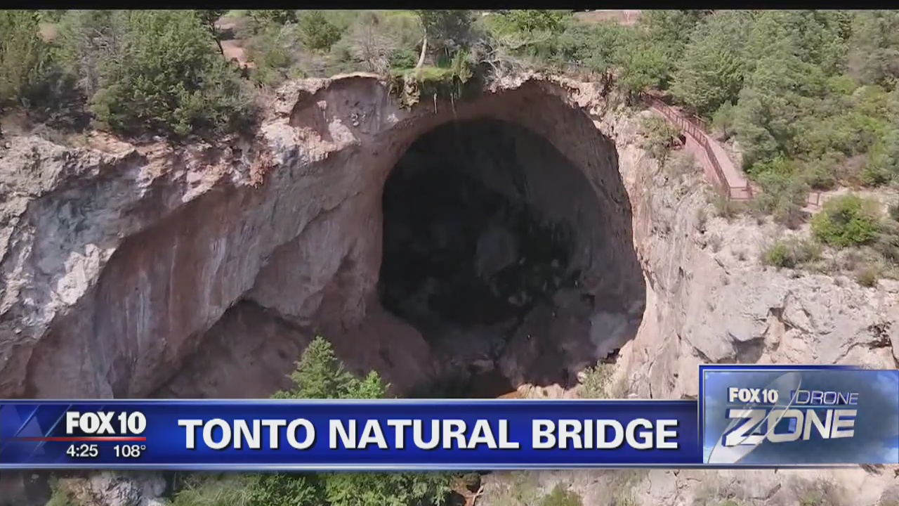 Taking a look at the Tonto Natural Bridge | Drone Zone