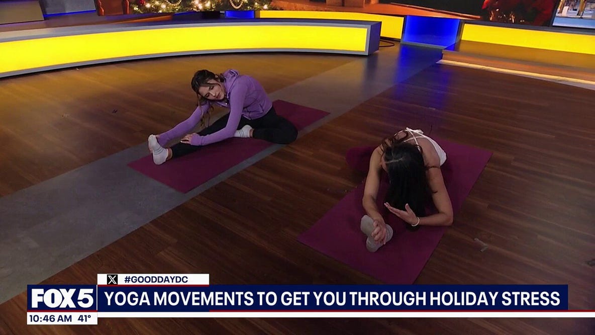 Yoga movements to get through holiday stress