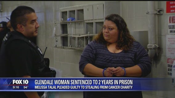 Glendale woman gets prison term for stealing from a charity
