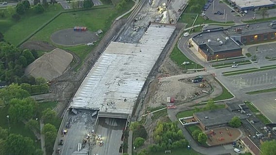 WB I-696 closed for bridge demo