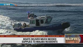 Boats deliver much needed supplies to Malibu residents