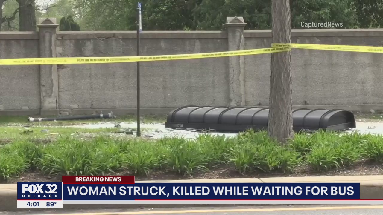 Woman struck, killed while waiting for bus in Chicago