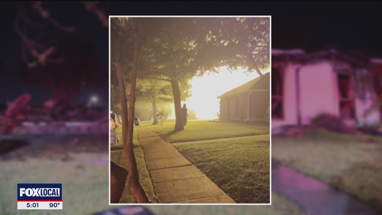 Home leveled by explosion, fire damages nearby houses