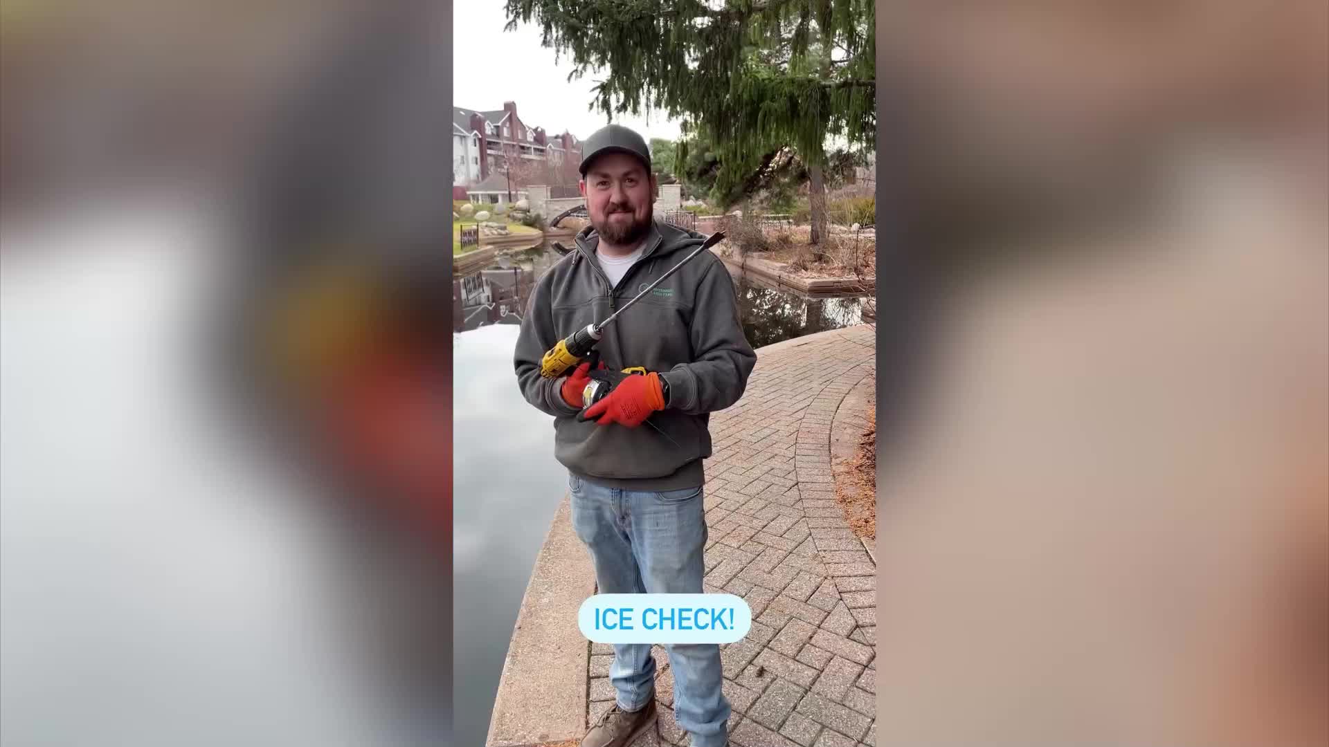 Edina employee jokes about lack of ice in ice check video