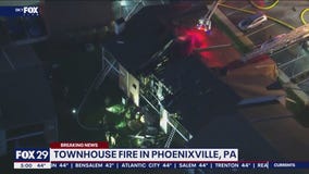 Firefighters battle 2-alarm townhome fire in Phoenixville