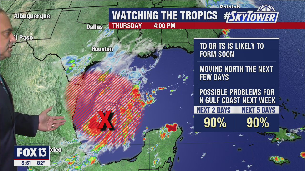 Today's tropical weather forecast