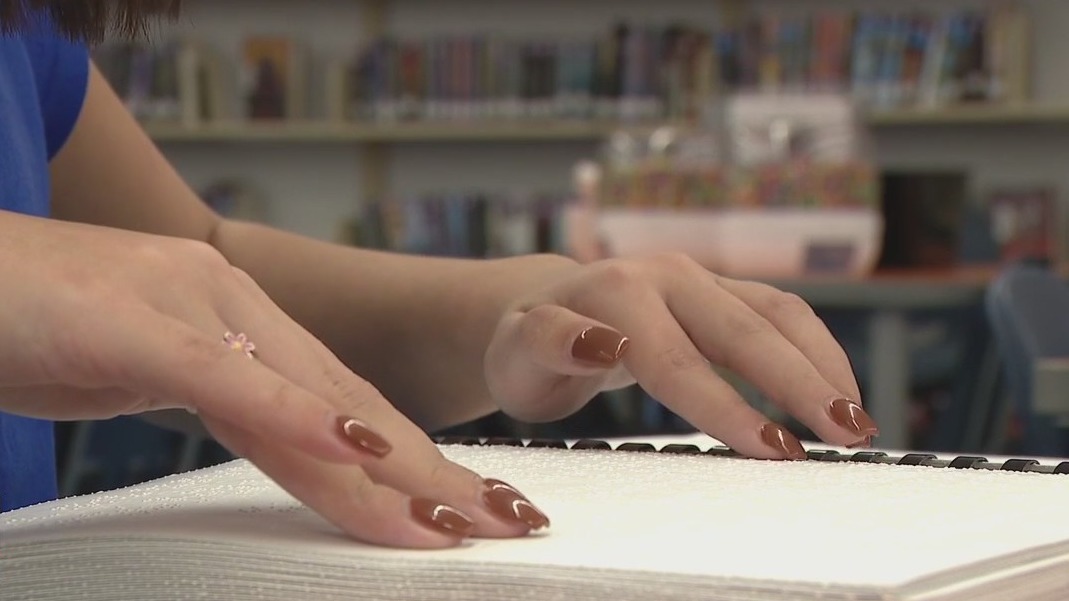 Braille book collection for students