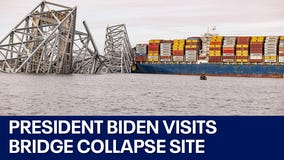 Baltimore bridge collapse: Biden visits site