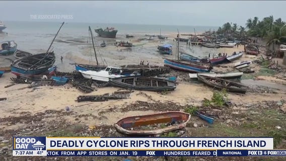 Deadly cyclone rips through French island in Africa