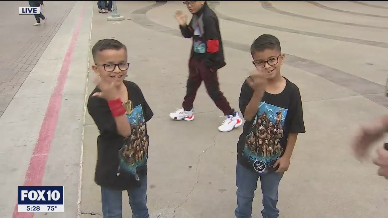 Fans gather for WWE Smackdown in the West Valley
