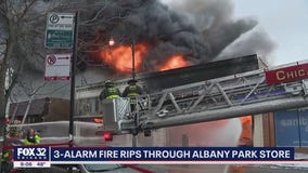 Fire rips through Albany Park discount store