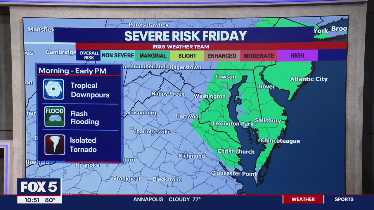 Tropical Storm Debby bringing flash flooding, tornado threat to DC area