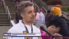 Inside the message for Dr. MLK Jr. demonstration in Seattle