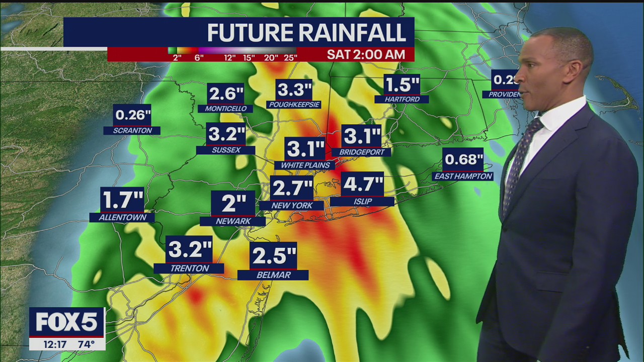 Tropical storm hitting New York City