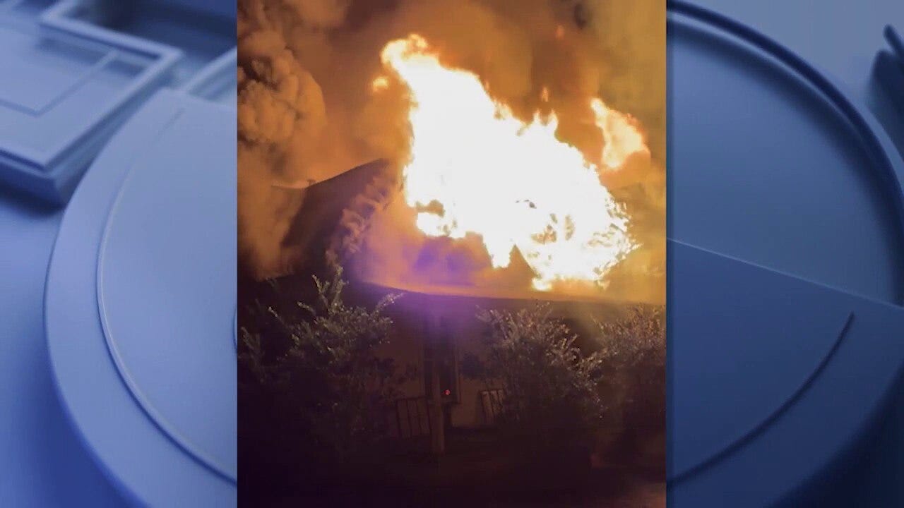 Flames erupt from Athens home during Christmas Eve rescue