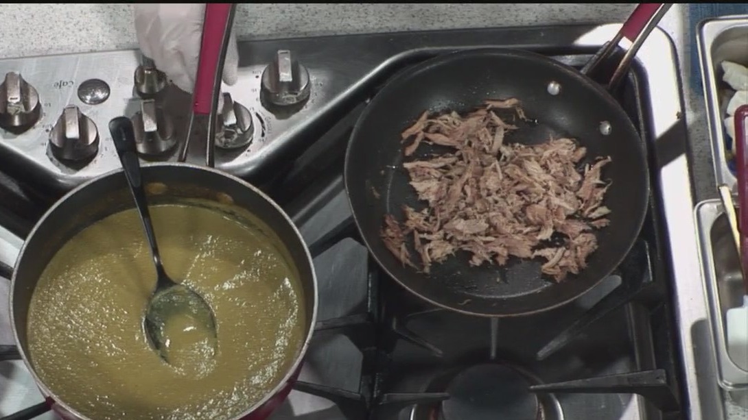 Making duck enchiladas with the chef of Vecino