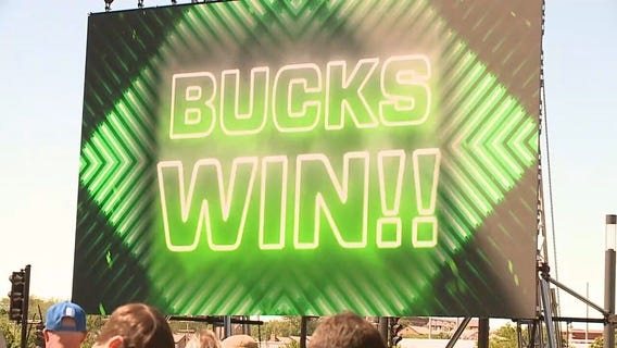 Bucks fans celebrate sweep of Heat