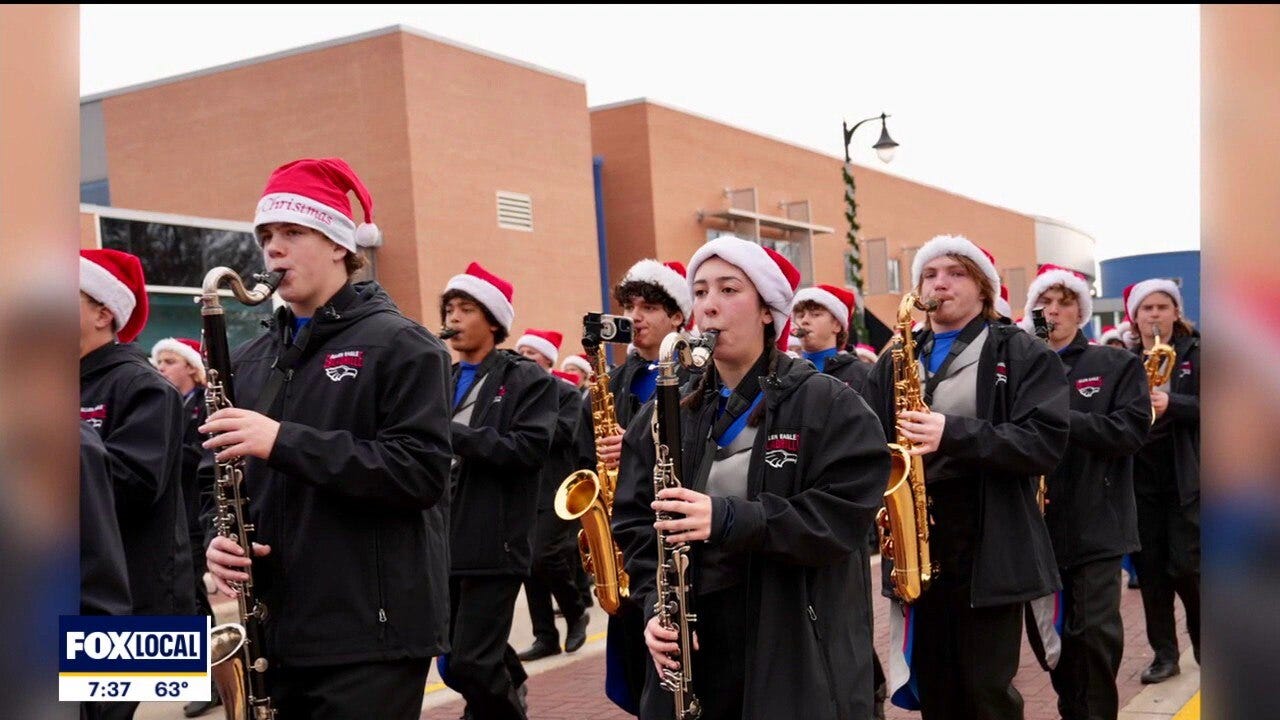 Allen band prepares to march in Rose Bowl parade