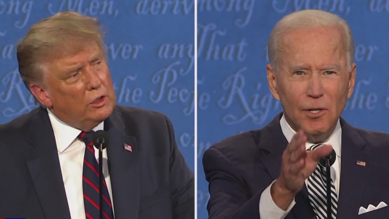 President Donald Trump, Democratic challenger Joe Biden face off in Cleveland