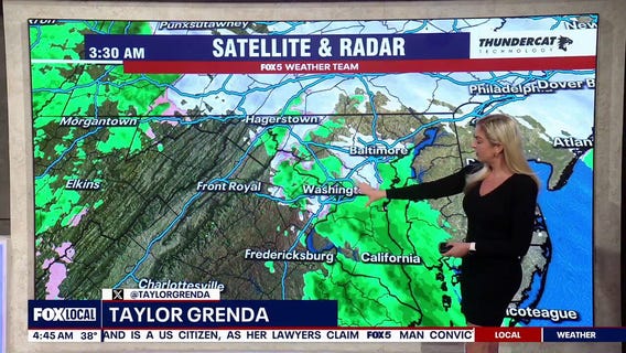 DC weather: Rain, possible wintry mix, Tuesday morning