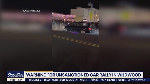 Warning for unsanctioned car rally in Wildwood