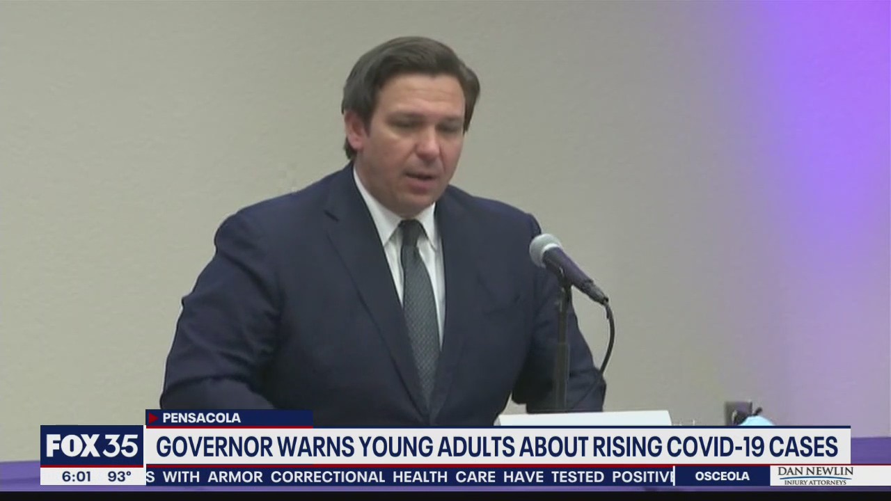 DeSantis warns young adults about rising COVID-19