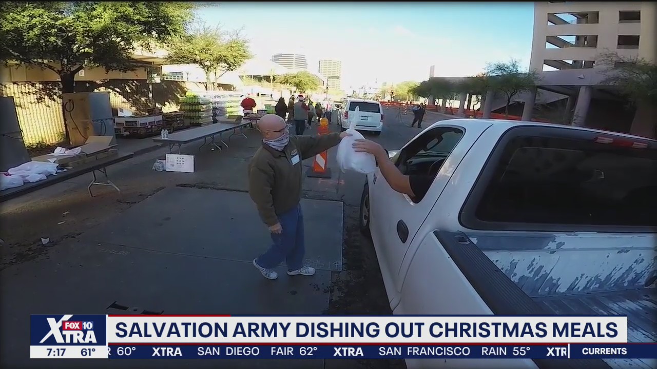 Salvation Army handing out meals on Christmas Day