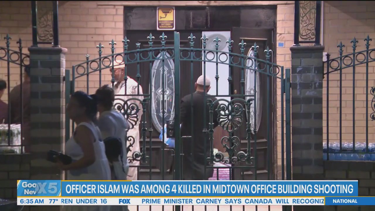 Community gathers in honor of Officer Islam, killed in Midtown shooting