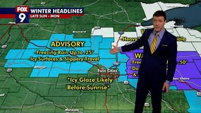 Weather forecast: Icy glaze likely in the Metro early Monday morning