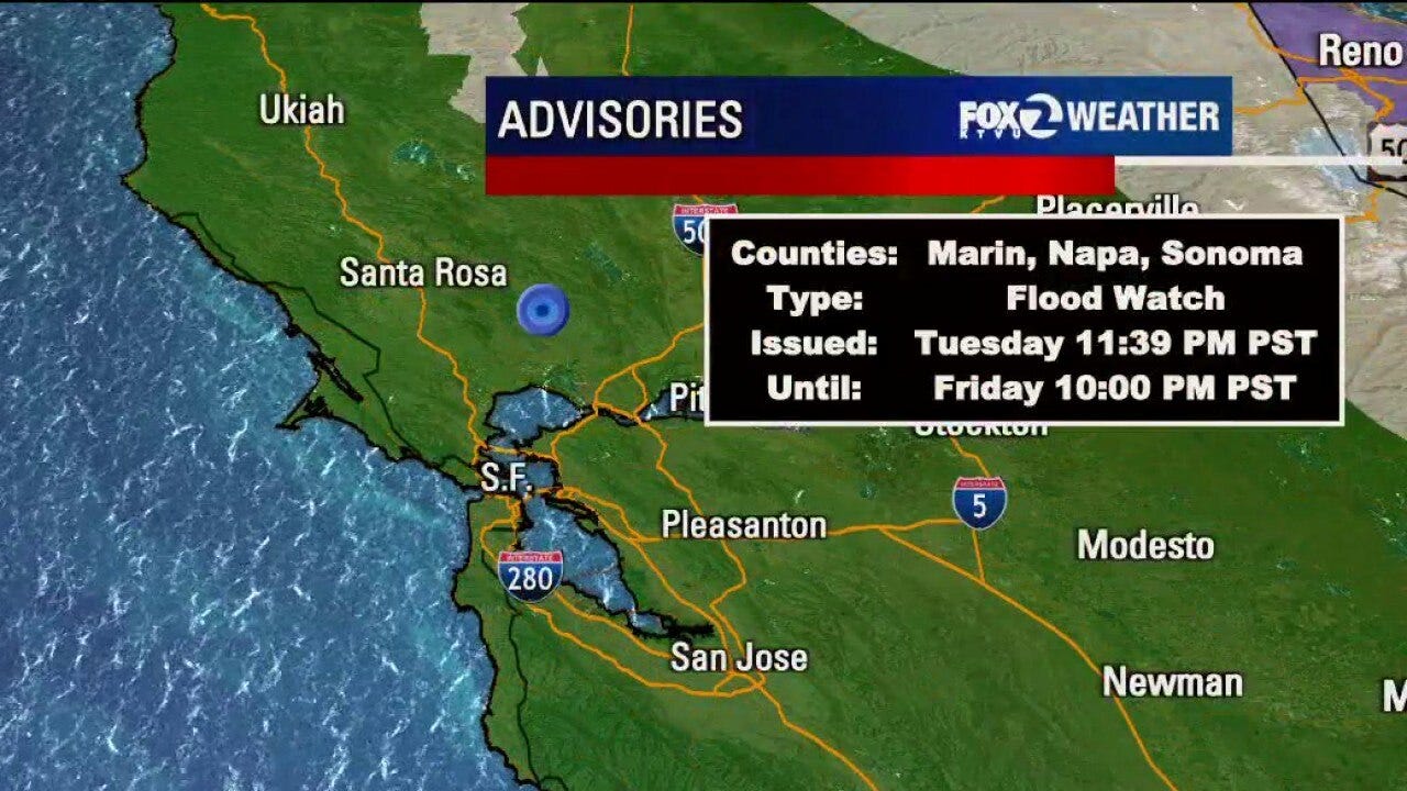 Christmas Eve storm pushes into Bay Area