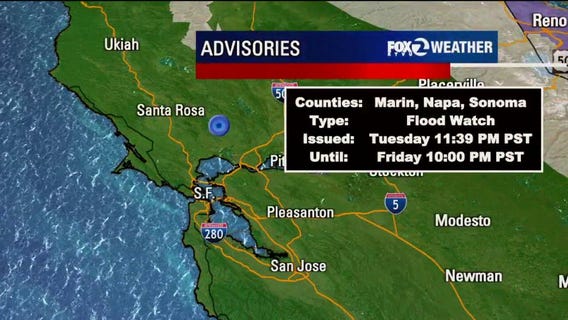 Christmas Eve storm pushes into Bay Area