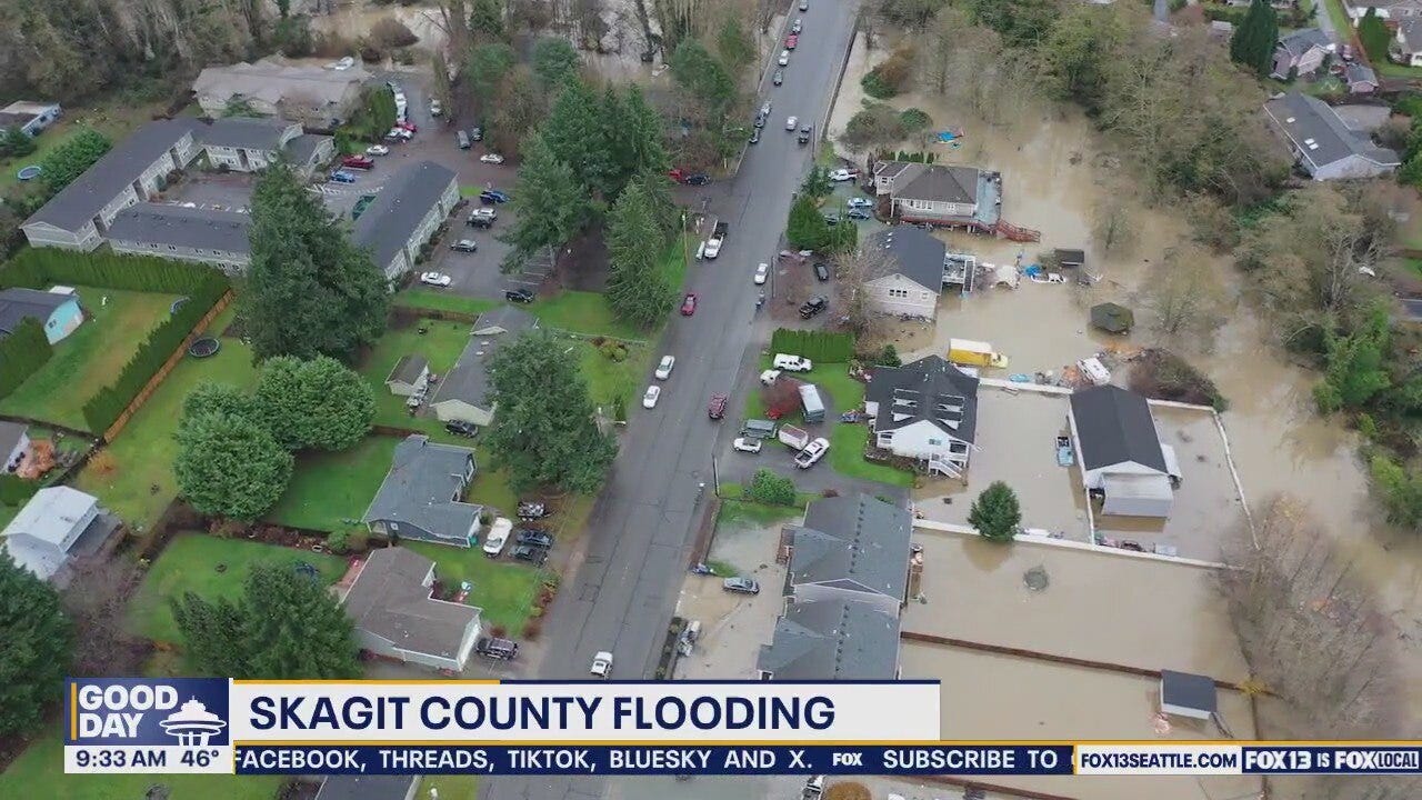 Skagit River begins to recede as new storm approaches