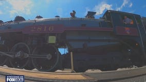 Steam train passes through Wauwatosa