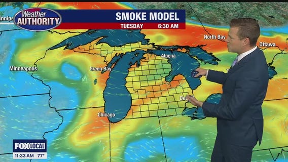More smoke affecting Southeast Michigan on Monday
