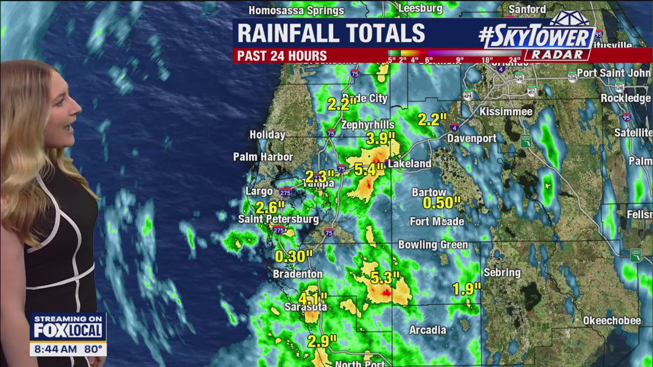 Tampa weather | Scattered storms on Sunday evening | FOX 13 Tampa Bay