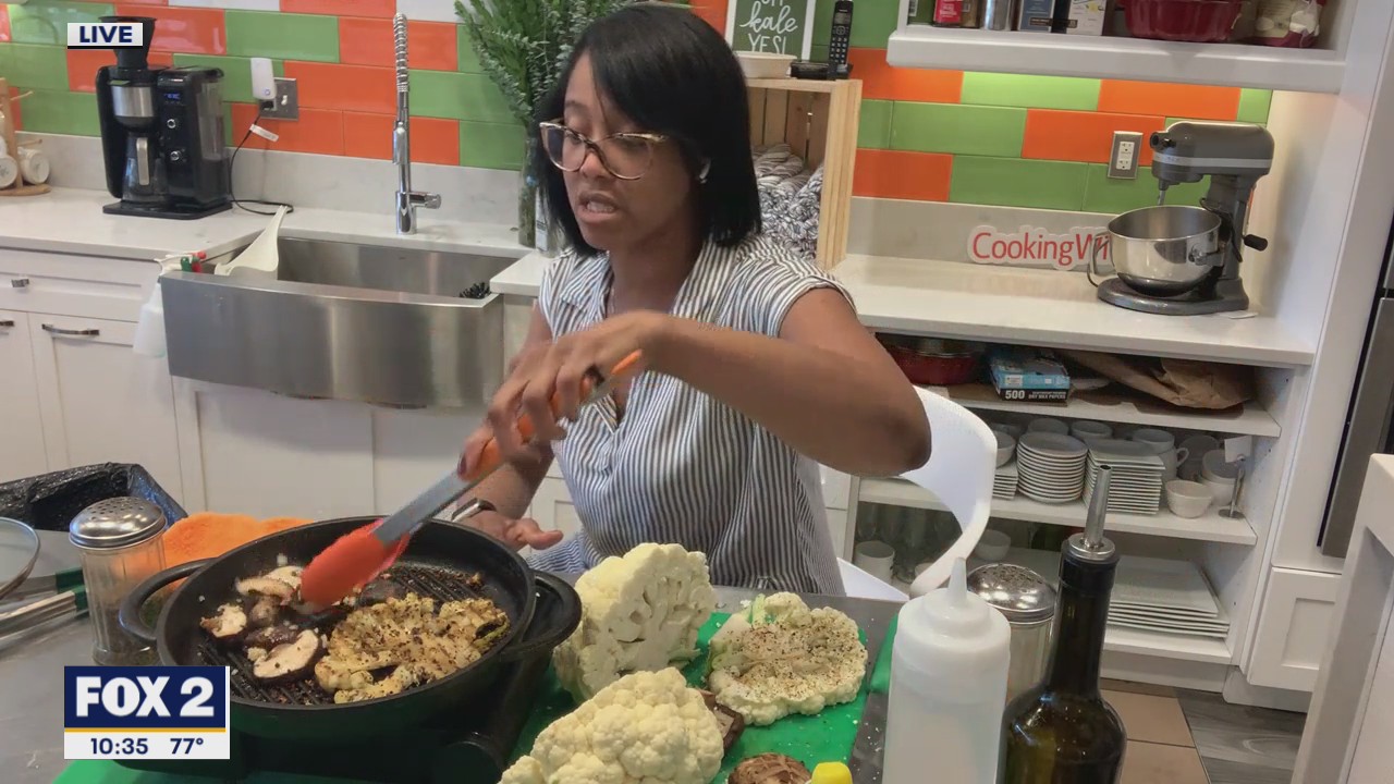 Meatless Monday: Cauliflower steaks with Quiana "Que" Broden, owner and blogger of Cooking With Que